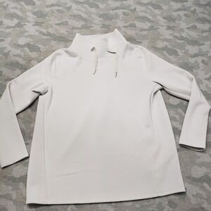 Spanx Sweatshirt Womens Large Gray Pullover Long Sleeve